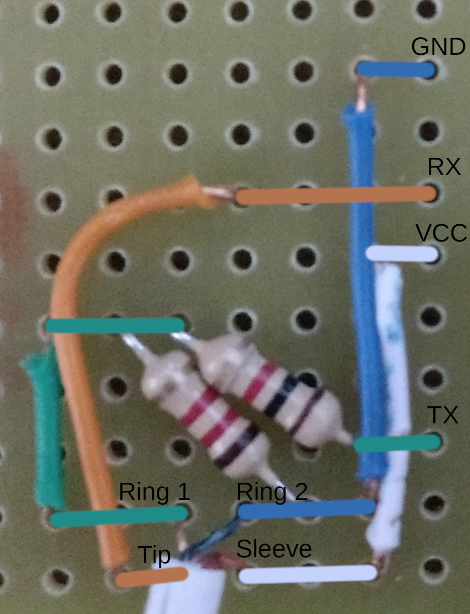 Connections on the PCB annotated